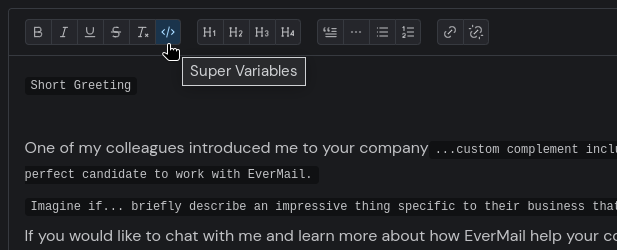Super Variable Button